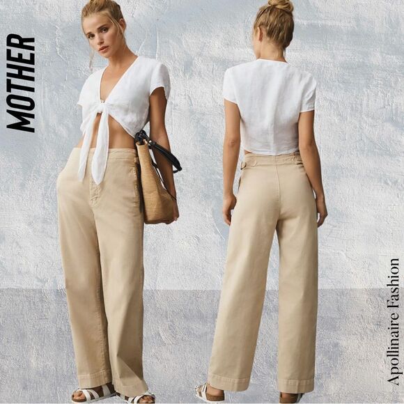 MOTHER THE CINCH GREASER HIGH RISE JEANS IN KHAKI SIZE 31 NWOT - Picture 1 of 11
